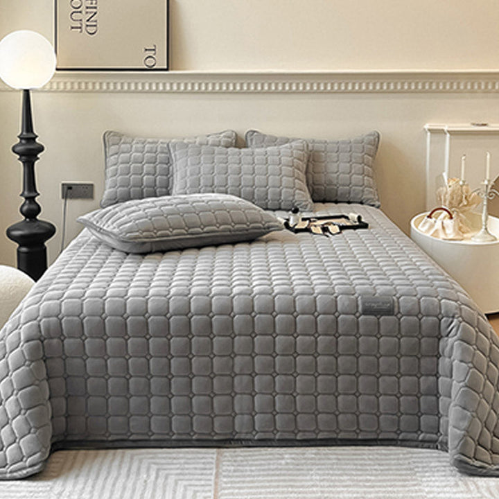 Dekorative Tagesdecke weich, Quadrat-Muster, moderner Stil für Schlafzimmer-Komfort.