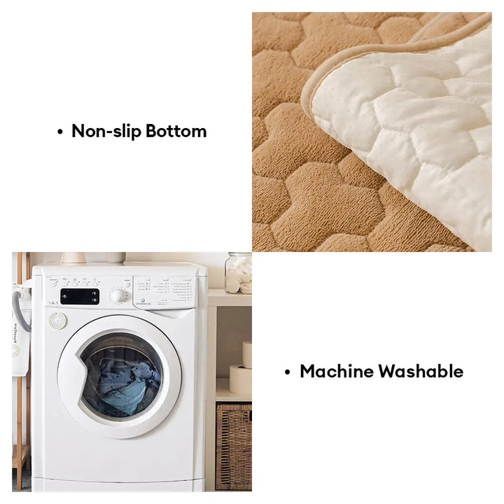 Eng anliegender, elastischer Plüsch-Sofabezug für perfekten Sitz und umfassenden Polsterschutz.