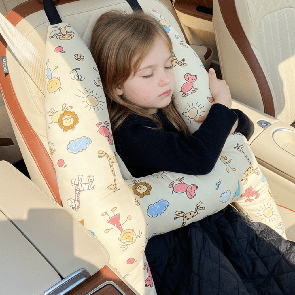 Weiches, ergonomisches Kinder Nackenkissen für bequeme Autoreisen & optimalen Komfort, ideal als Reisekissen.