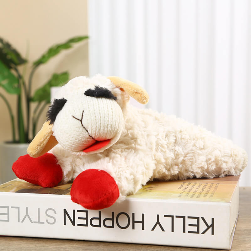 Weiches Hundespielzeug Lamm Plüschtier, ideal zum Kuscheln und Spielen für Ihren Hund.