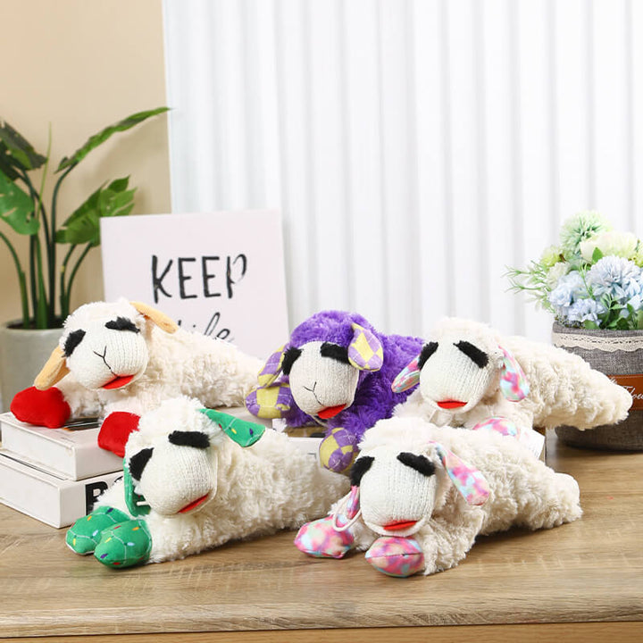 Interaktives Quietsch-Lamm-Hundespielzeug aus Plüsch für verspielte Hunde und mehr Aktivität.