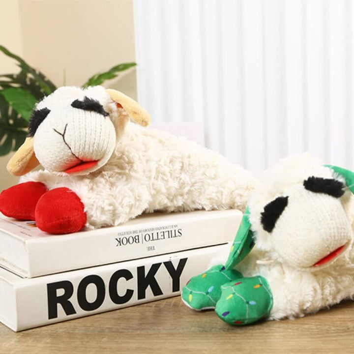 Lamm Plüschtier Hundespielzeug, perfekt für Apportieren, Zerren und als Kuschelpartner für Haustiere.