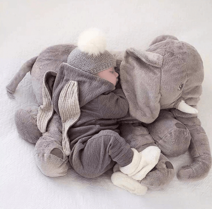 Niedliche Elefantenpuppe, weiches Plüschtier und Stofftier für Kleinkinder, sicheres Babyspielzeug.