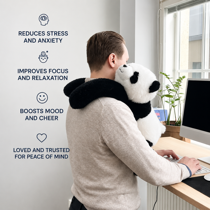 Sensorisches Plüschtier mit weichem Fell für Tastsinn & Entspannung, ein Anti-Stress-Kuschelfreund.