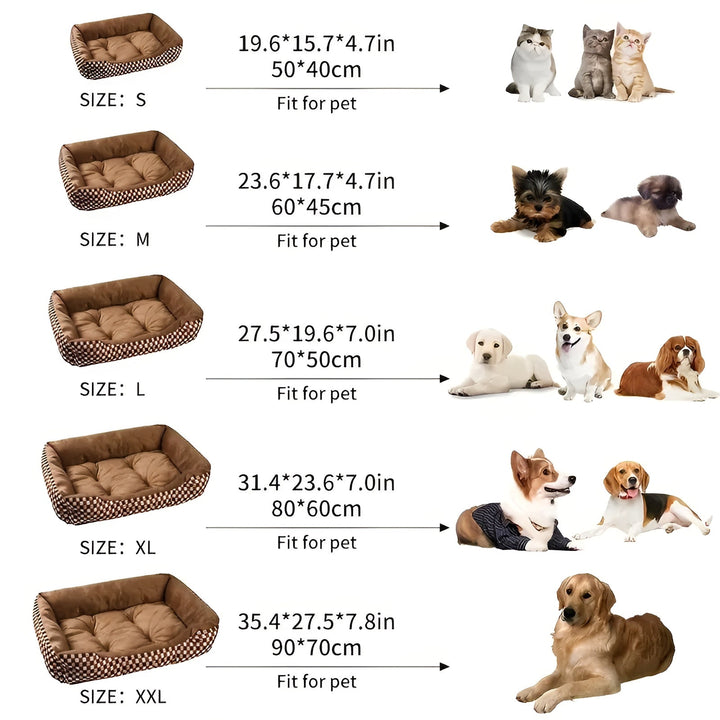 Hochwertiges orthopädisches Plüsch-Haustierbett in elegantem Design, bietet Hunden & Katzen optimalen Liegekomfort.