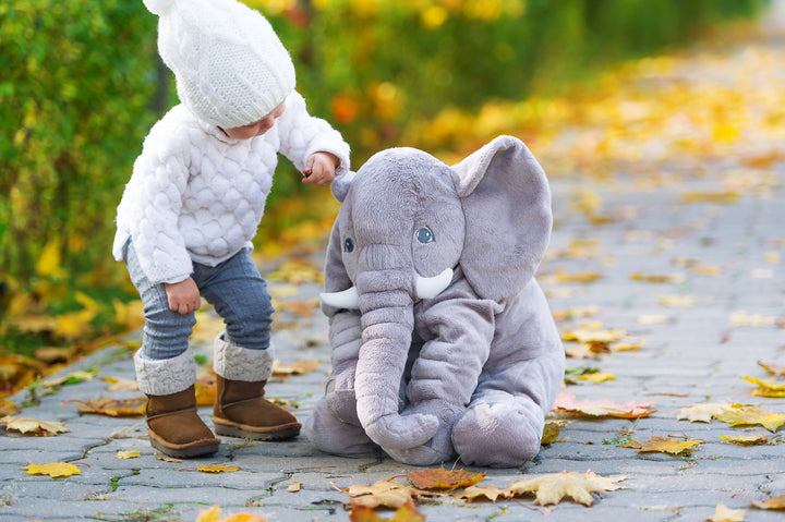 Süßer Plüsch Elefant als Spielzeug & Kinderzimmer-Deko für Babys und Kleinkinder, 40cm groß.