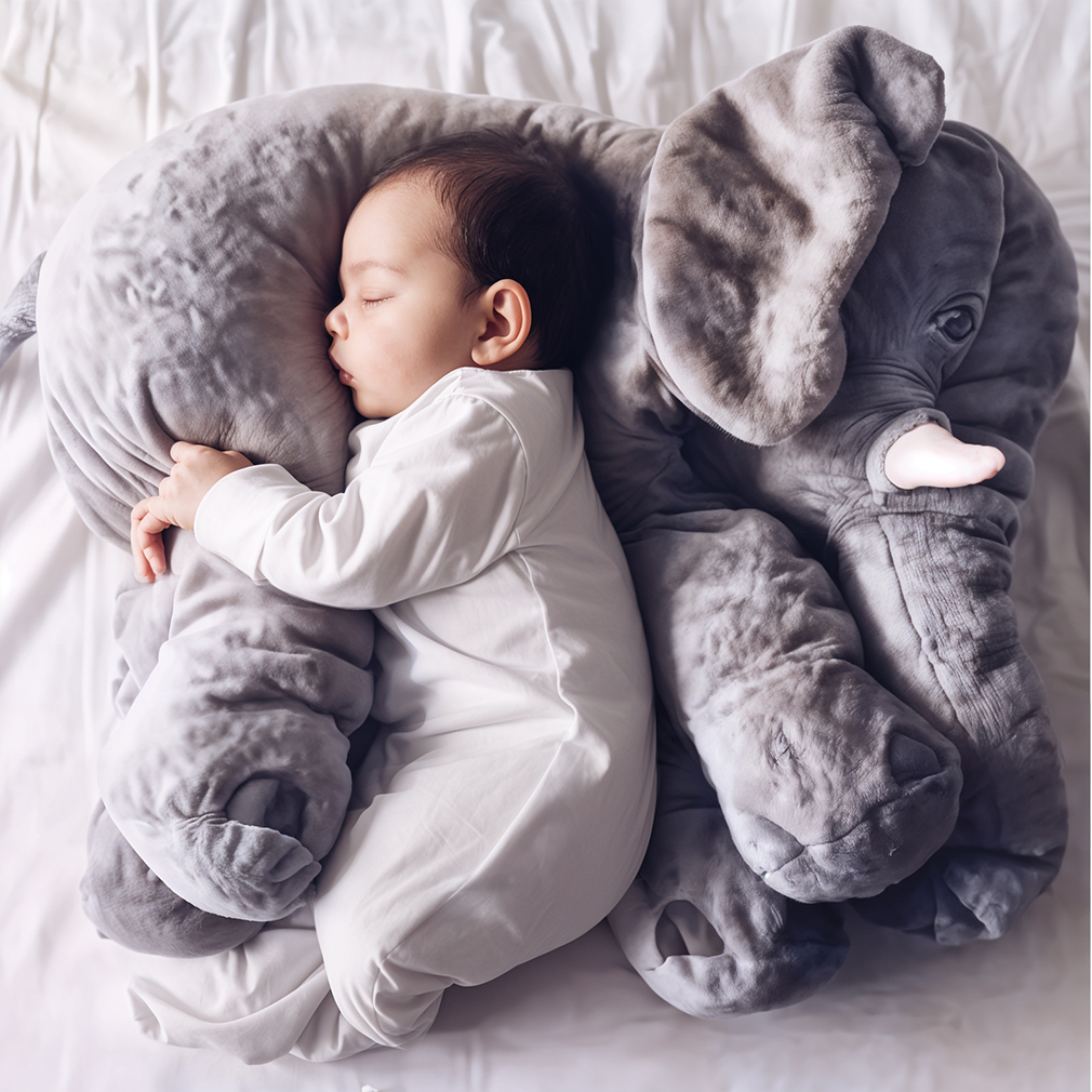 Extrem weiches Elefanten Kuscheltier, ideal zum Kuscheln und Träumen für Babys und Kinder.