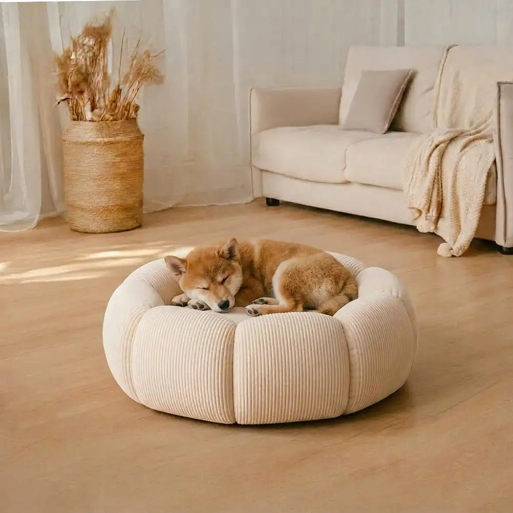 Kuscheliges Katzenbett in runder Form, waschbar für Hygiene & langanhaltenden Komfort.