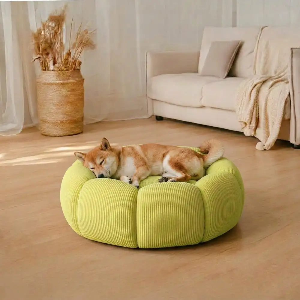 Anti-Stress Haustierbett mit weicher Füllung & Gelenkunterstützung, idealer Schlafplatz.