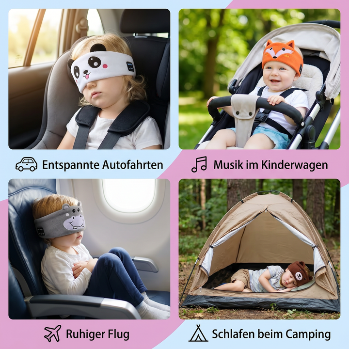 Ultraweiches Bluetooth Schlafband in Unisex-Ausführung, optimal als Schlafhilfe und zum Hören von Musik.