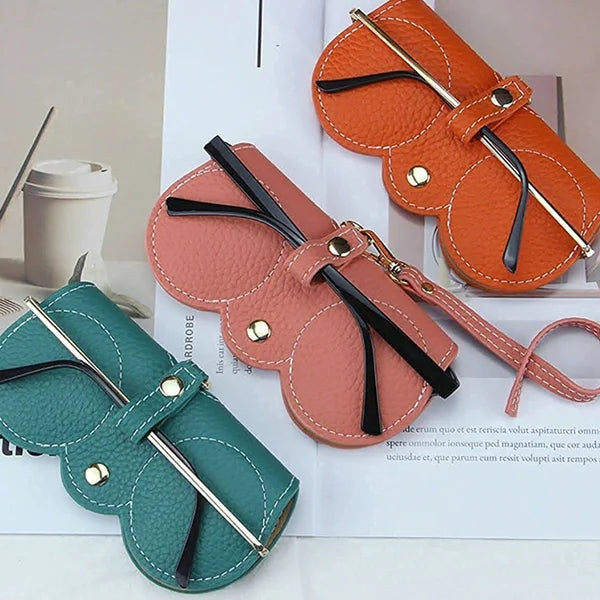 Hochwertiges Sonnenbrillenetui aus Leder, stilvolles Brillenschutz-Accessoire, perfekte Geschenkidee.