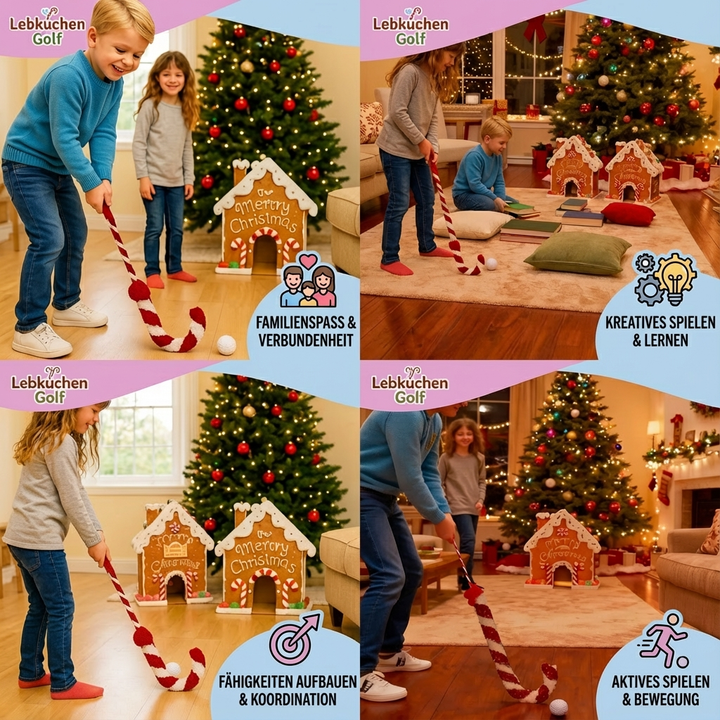 Das Lebkuchen Golfspiel als originelle Geschenkidee für festlichen Winterspaß und gemeinsame Freude.