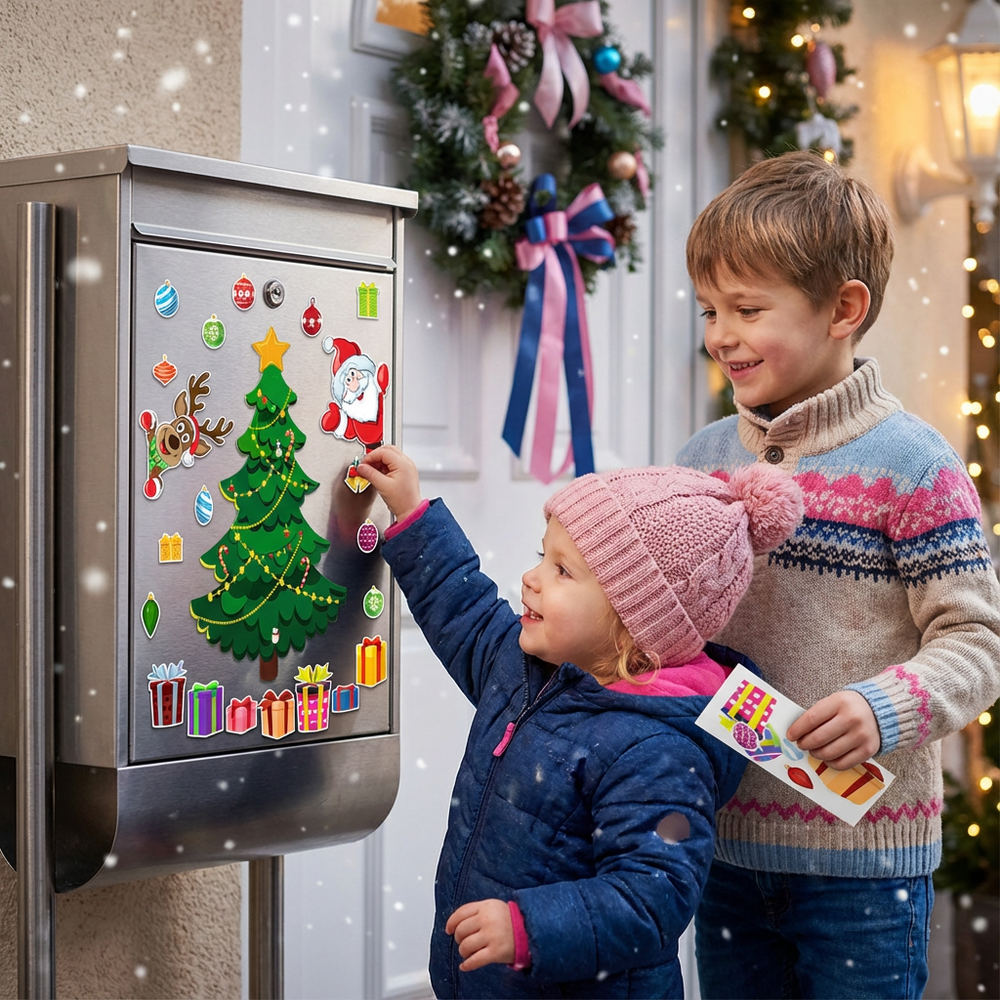 Montessori Lernspielzeug: Magnetsticker Set zu Weihnachten fördert Feinmotorik und Kreativität bei Kindern.