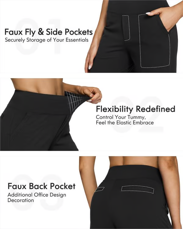 Moderne weite Damenhose mit hohem Bund, schmeichelhaft geschnitten & super bequem.