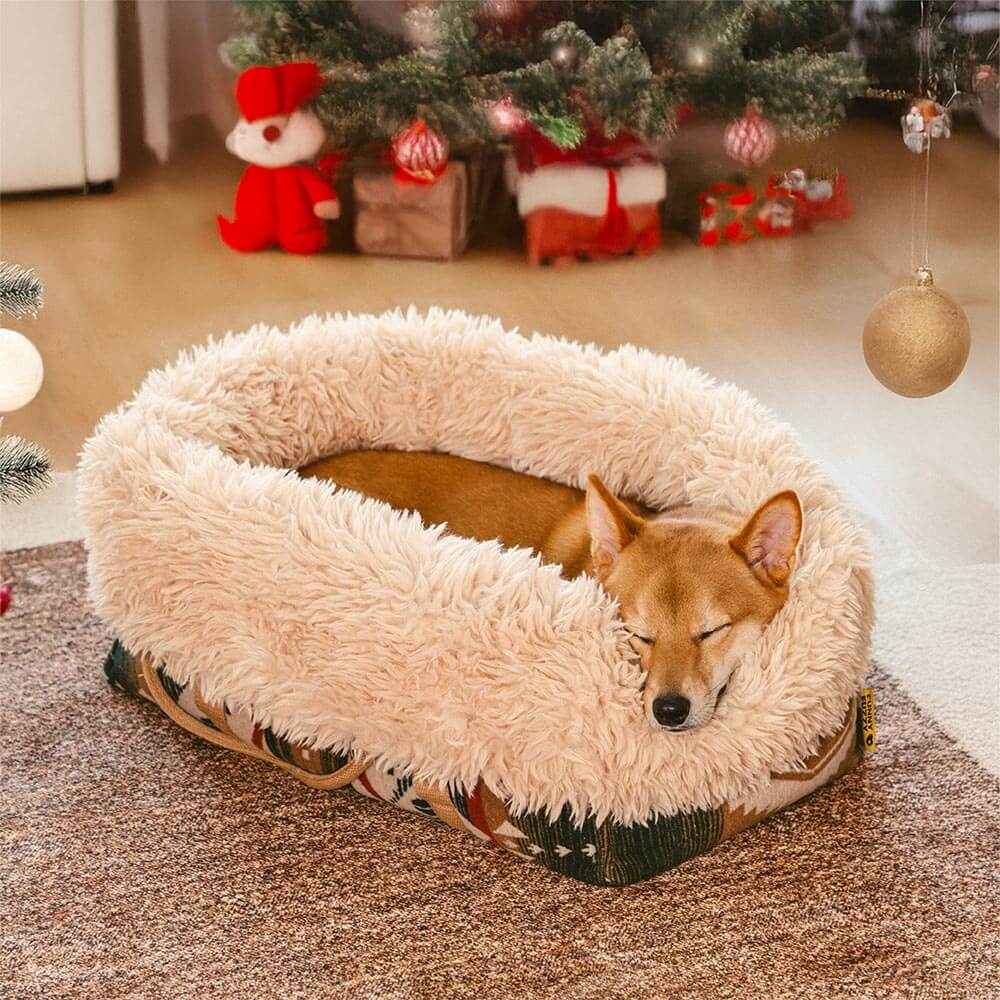 Faltbarer Wendbarer Hundeträger im Boho-Stil. Nutze ihn als kuscheligen Schlafsack oder Reisetrage.