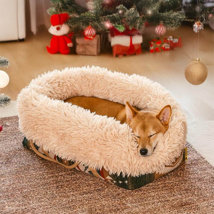 Faltbarer Wendbarer Hundeträger im Boho-Stil. Nutze ihn als kuscheligen Schlafsack oder Reisetrage.