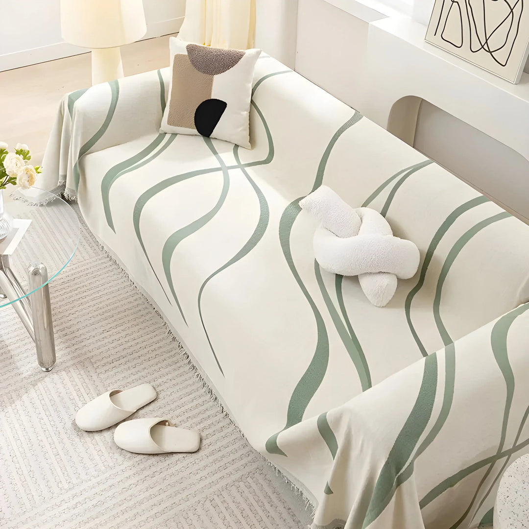 Robuster Schutzbezug aus wendbarer Chenille/Baumwolle, perfekt als Heimtextilien für beanspruchte Sofas.