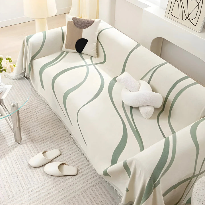 Robuster Schutzbezug aus wendbarer Chenille/Baumwolle, perfekt als Heimtextilien für beanspruchte Sofas.