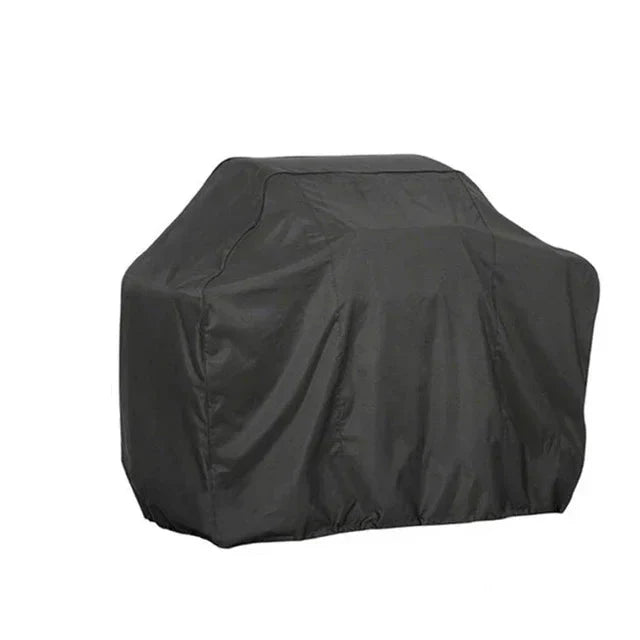 Kompakt gefaltete Premium Grill Schutzhülle aus Polyester, bereit zur Lagerung; praktisches Grillzubehör.