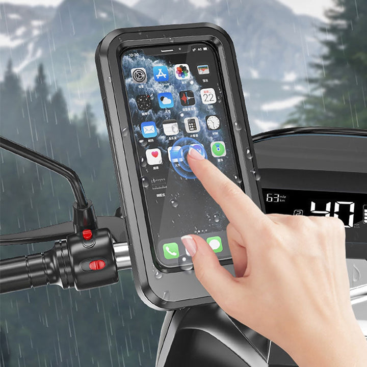 Robuster Smartphonehalter fürs Rad, wasserdicht & stoßfest für Outdoor-Touren.