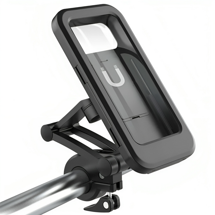 Fahrrad-Gadget: Wetterfeste Smartphone-Halterung für Navigation beim Radsport.