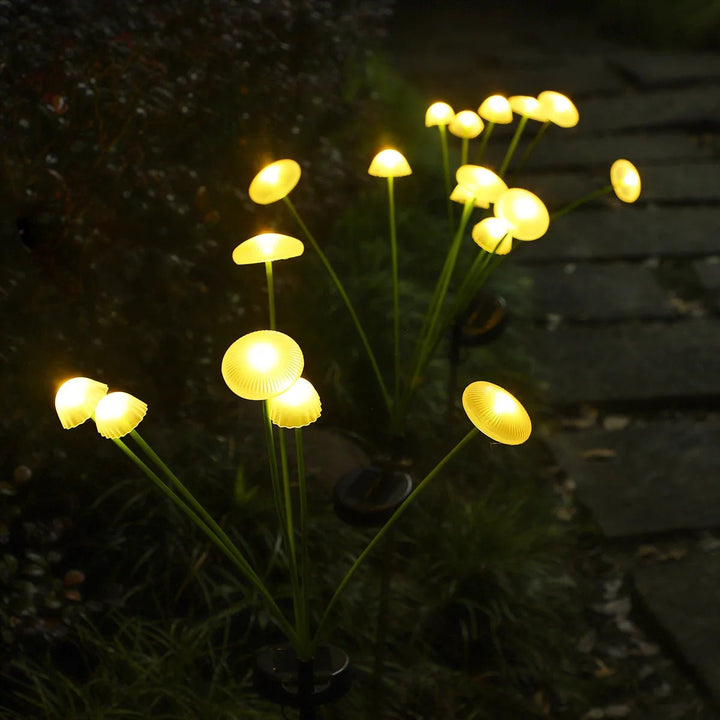 Vielseitige Pilzlichter-LED-Beleuchtung für den Außenbereich, wetterfest, perfekt für Gartendeko & Wege.