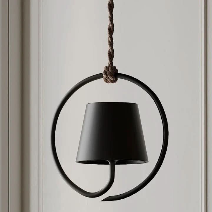 Wiederaufladbare LED-Pendelleuchte für Innen & Außen, kabellos, dimmbar mit Touch, modernes Design.