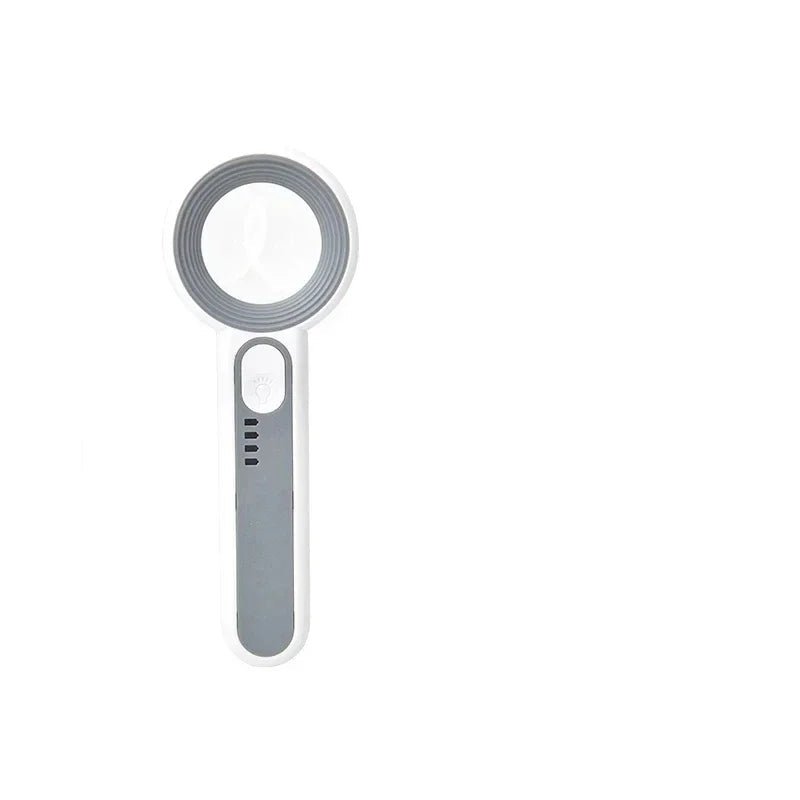 Wiederaufladbare LUMIBLICK 12x LED-Lupe für lange Nutzung. Perfekt für Detailarbeit, Basteln & Lesen ohne Batteriewechsel.