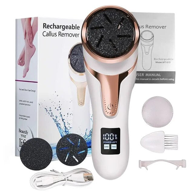 Perfektes Geschenk: Wiederaufladbarer Hornhautentferner für Wellness und professionelle Fußpflege.