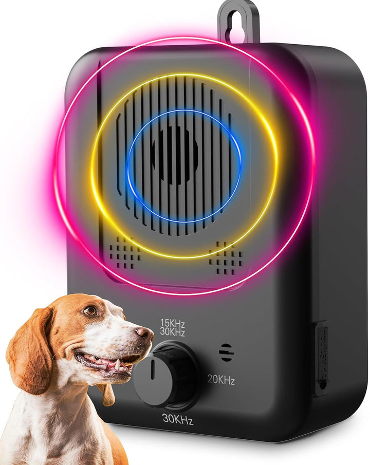 Wiederaufladbares Ultraschall-Anti-Bellgerät Calvero für Hunde, effektive Bellenkontrolle & Hundetraining.