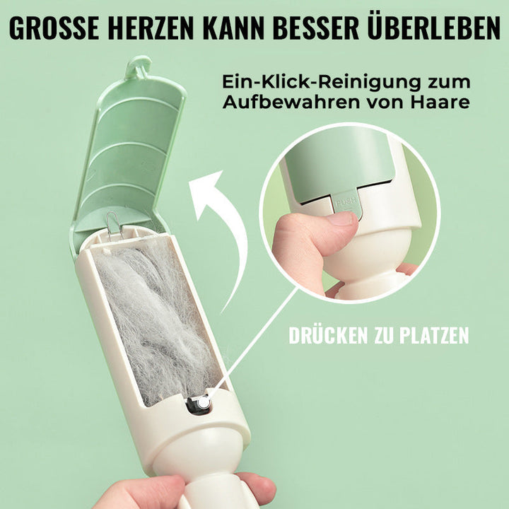 Grüne Fusselrolle gegen Tierhaare: Wiederverwendbar, waschbar & schonend für Textilien.