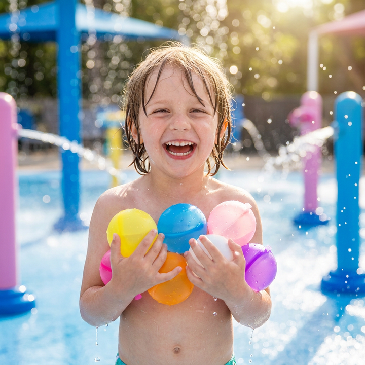 Nachhaltige, wiederverwendbare Silikon-Wasserballons für umweltfreundlichen Sommerspaß und spannende Wasserschlachten.