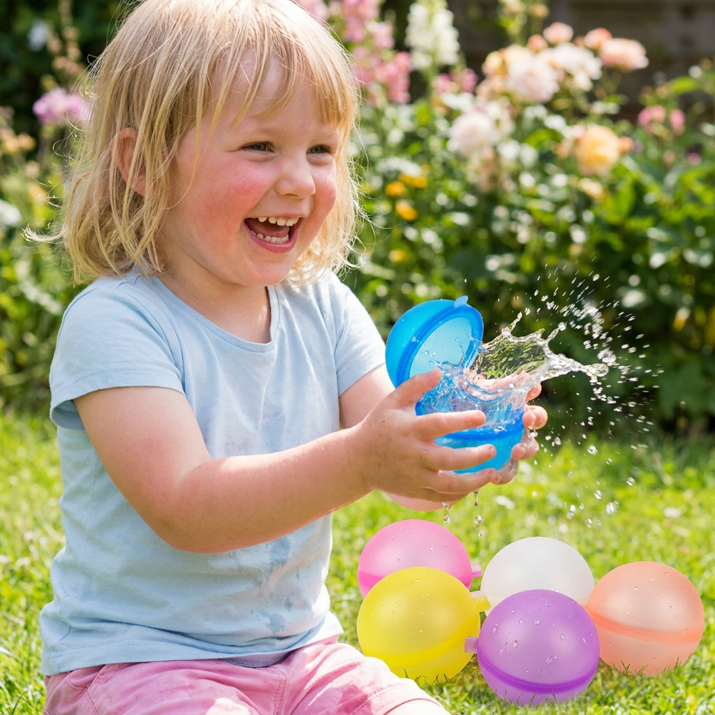 Wiederverwendbare Wasserballons als cooles Sommerspielzeug. Perfekt für Outdoor-Wasserspiele und Abkühlung an heißen Tagen.