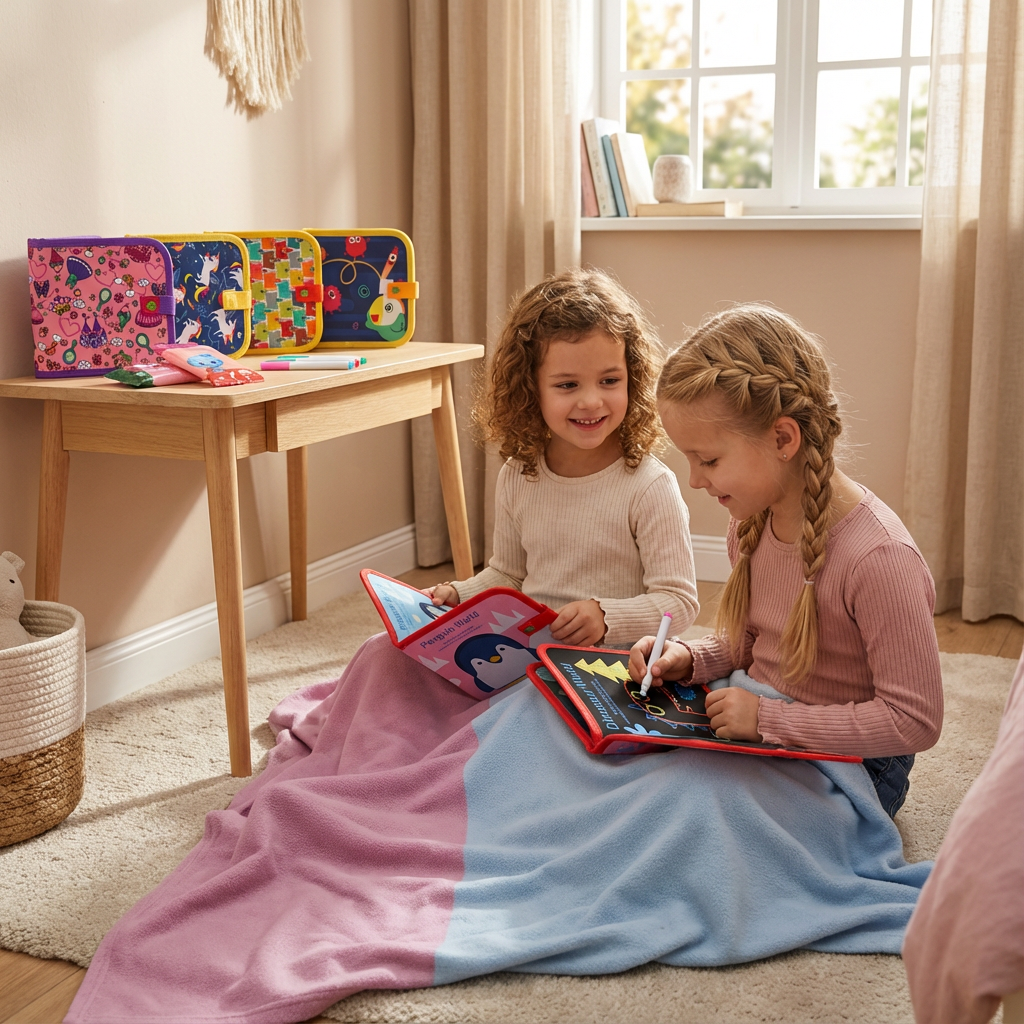 Wiederverwendbares Malbuch für Kinder, sauber, fördert Kreativität & motorische Fähigkeiten.