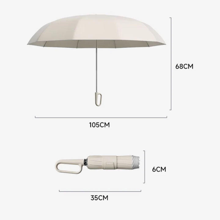 Multifunktionaler Regenschirm mit reflektierendem Rand, windfest & wettertauglich.