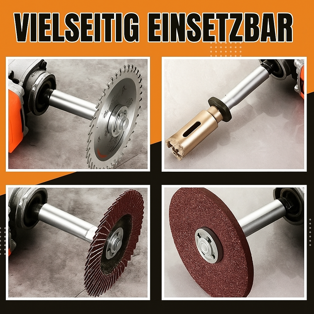 Robuste Winkelschleifer Verlängerung mit stabilem Metallschaft für professionelles Schleifen & Polieren.