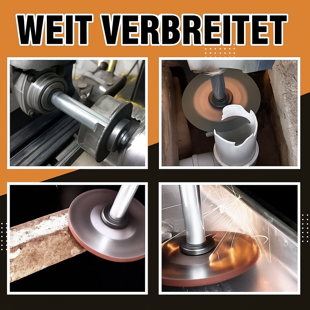Werkzeugzubehör: Winkelschleifer Verlängerung zum präzisen Schleifen, Polieren und Reinigen von Metallflächen.
