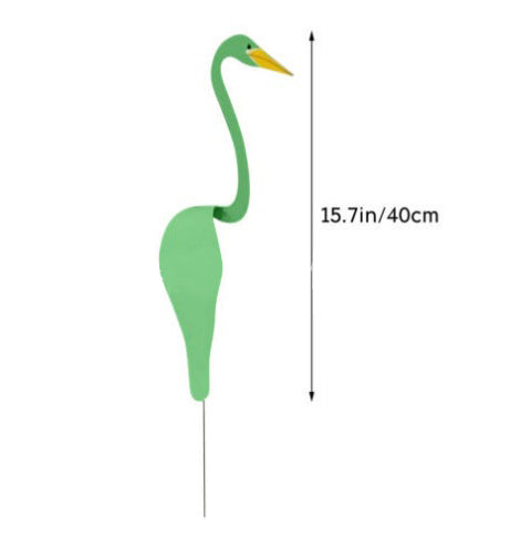 Großer Flamingo Gartenstecker, anmutiges Metall-Windspiel für Outdoor-Dekoration und Gartenakzente.