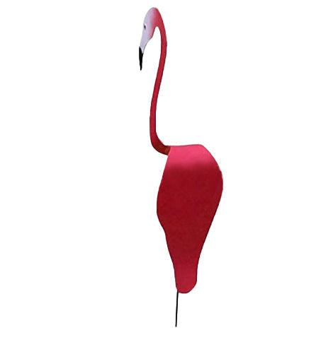 Gartenstecker: Wirbelnder Flamingo aus Metall, anmutiges Windspiel, ideale Dekoration und Geschenkidee.