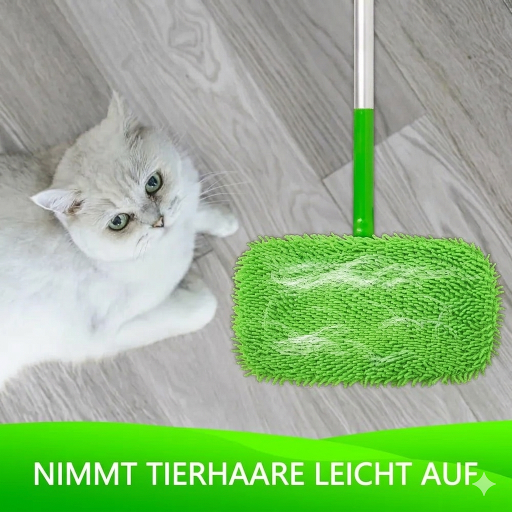 Wiederverwendbarer Wischmopp Bezug PureTide für hygienische Bodenreinigung. Ein pflegeleichter Flachwischer Mopaufsatz.