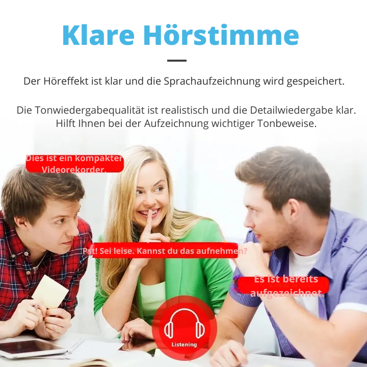 WLAN-Sicherheitskamera für den Innenbereich; einfache Installation, Live-Ansicht & Bewegungsalarme.