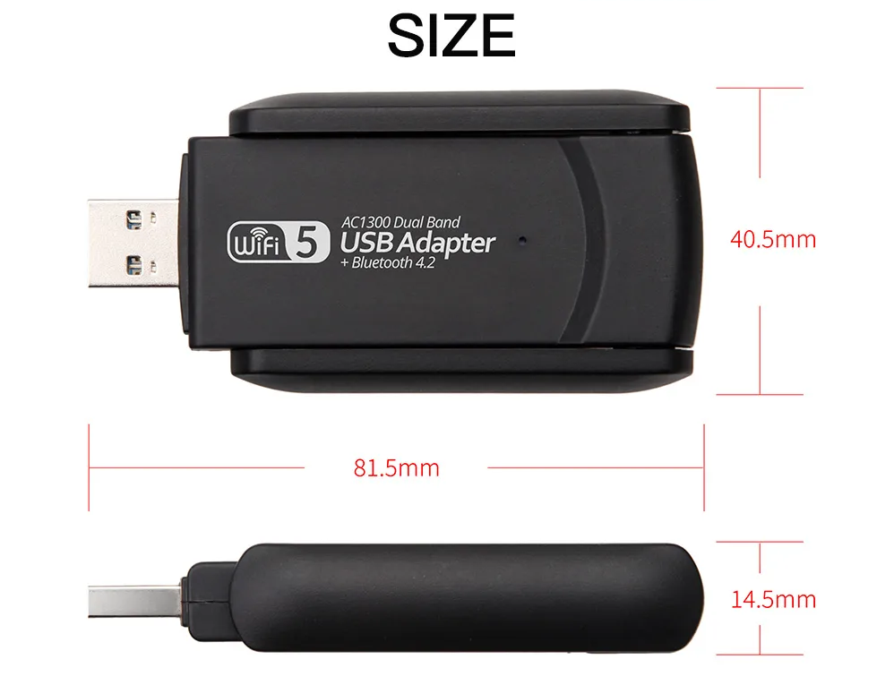 Stabile drahtlose Internet-Konnektivität mit diesem WLAN-USB-Adapter für PC & Laptop-Upgrade.
