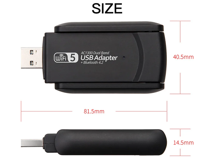 Stabile drahtlose Internet-Konnektivität mit diesem WLAN-USB-Adapter für PC & Laptop-Upgrade.