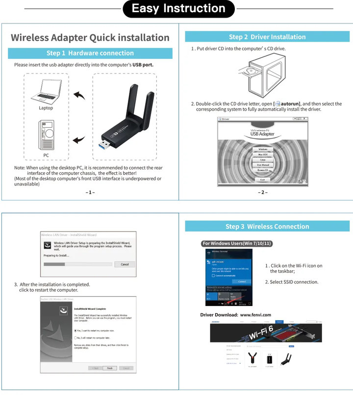 WLAN-USB-Adapter & Bluetooth-Netzwerkkarte für schnelle Internet- und Geräteverbindung am PC.