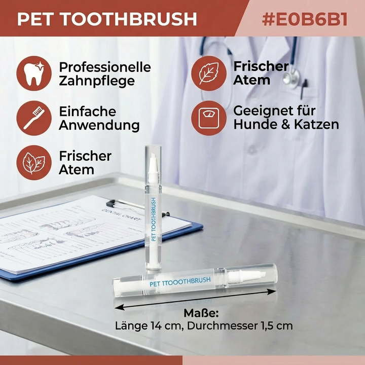 Hochwirksamer Zahnpflege-Stift für Haustiere. Unterstützt die Zahngesundheit, beugt Zahnstein vor & sorgt für frischen Atem.