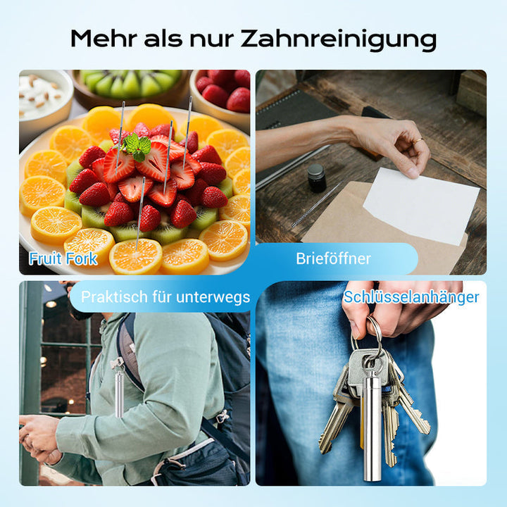 Ergonomisches Edelstahl-Zahnreinigungstool für sanfte & präzise Zahnpflege. Für gesunde Zähne & Mundhygiene.