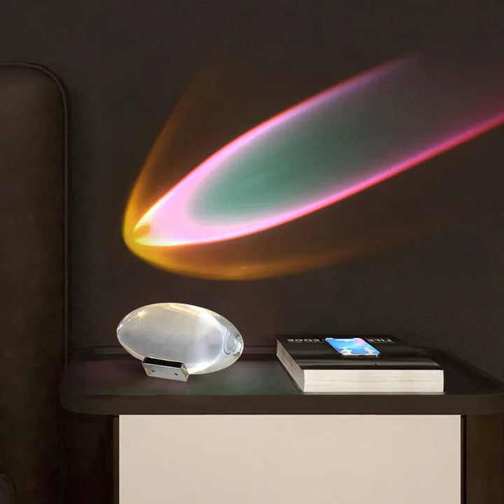 Kristall Auge Lampe mit Sternenhimmel Projektor als LED Nachtlicht. Perfekte Ambiente-Beleuchtung & Schlafzimmer Deko.
