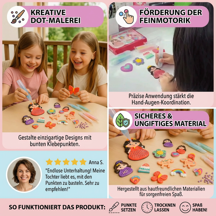 Komplettes DIY Perlenmalerei Bastelset für Kinder, inklusive Perlen, Vorlagen und Zubehör für kreativen Malspaß.