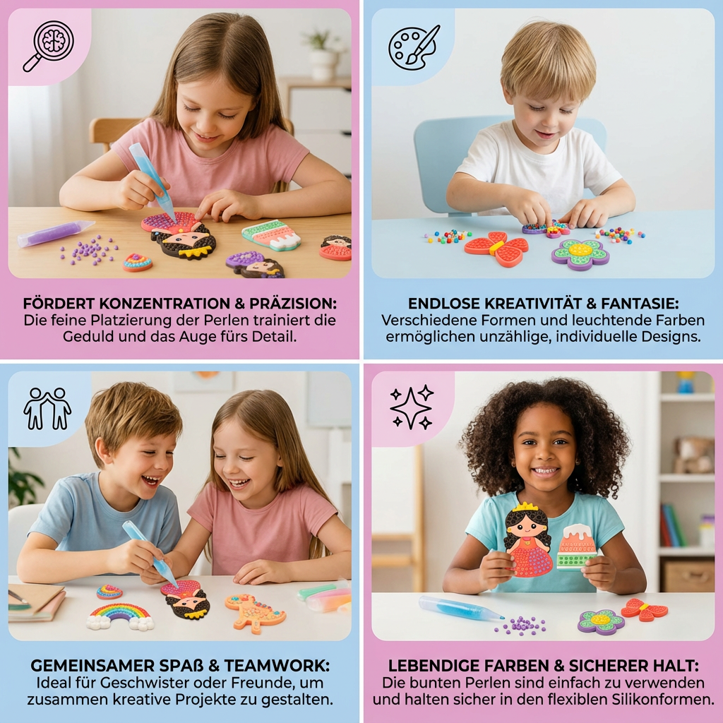 Perfektes Geschenk für Kinder: DIY Perlenmalerei Set für kreativen Bastelspaß und einzigartige Kunstwerke zum Selbermachen.