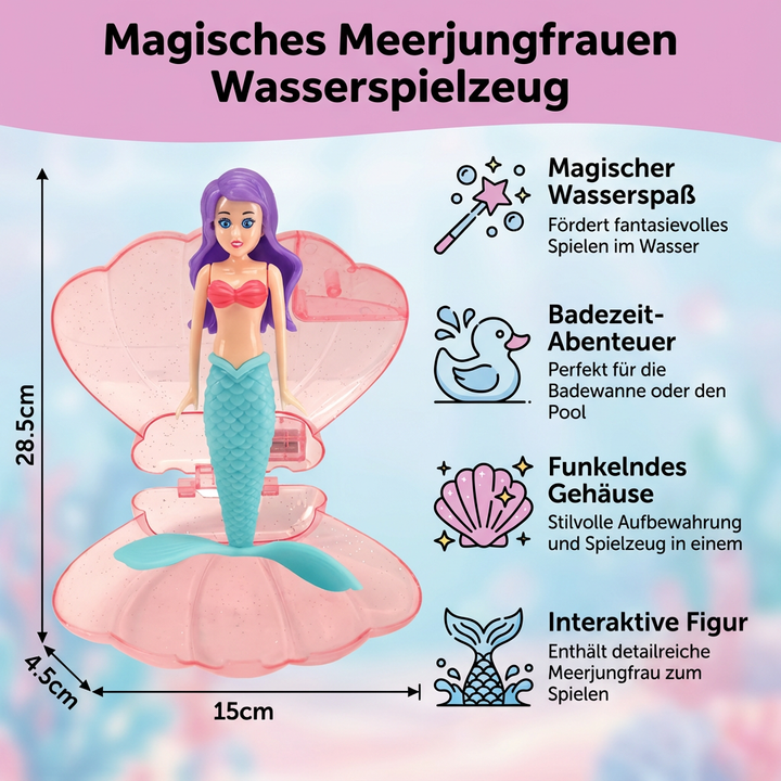 Geschenkidee: Meerjungfrauen Wasserspielzeug für Mädchen; fantasievolles Spiel für Bad und Pool.
